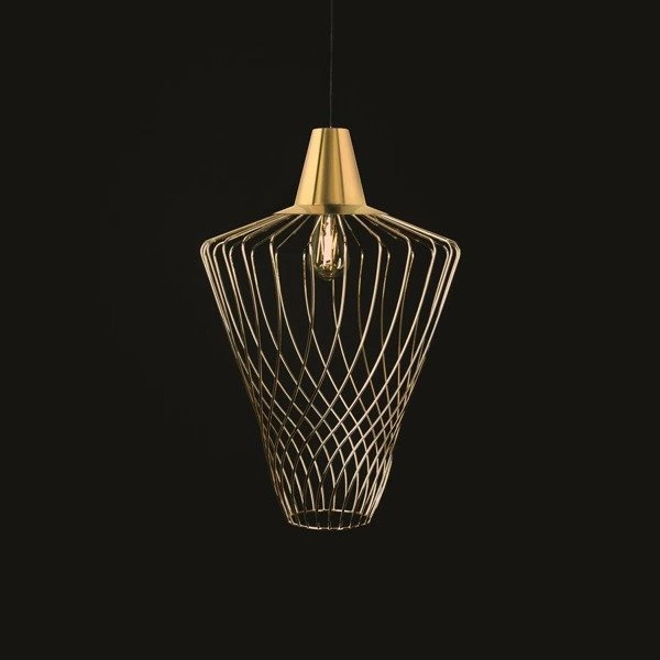 Lampa wisząca druciana zwis nowoczesna WAVE S czarny śr. 40cm 8858