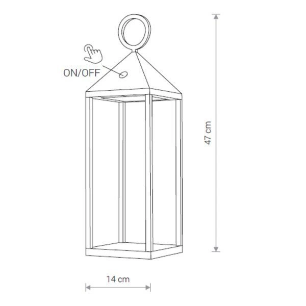 Lampa zewnętrzna latarenka wisząca PICNIC LED IP54 | grafitowy 8177