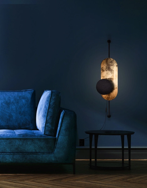 KINKIET NOWOCZESNY WHEEL LUX BLACK-GOLD 8430