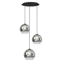 Lampa wisząca GLOBE PLUS III szer. 50cm 3xE27 | srebrny