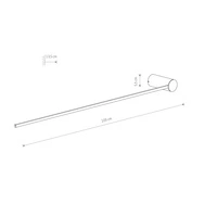 Kinkiet ARM LED L 105cm 14W barwa neutralna 4000K | czarny 10856