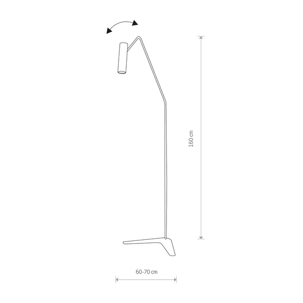 Lampa stojąca EYE SUPER GRAPHITE 6500
