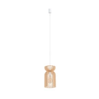 Lampa wisząca KYMI  B szer. 16 cm 10571 drewno | Biała