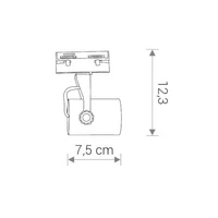 Reflektor do szyno przewodu STORE PRO LED BLACK 7W, 3000K 8318