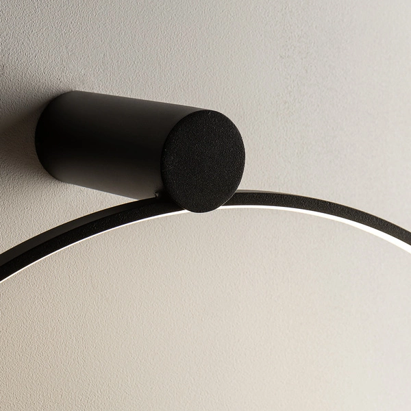 Kinkiet/lampa sufitowa CIRCOLO LED M szer. 60cm 21W barwa neutralna 4000K | czarny 10865