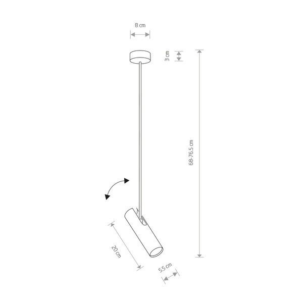 Lampa sufitowa EYE SUPER WHITE B 77cm 6490