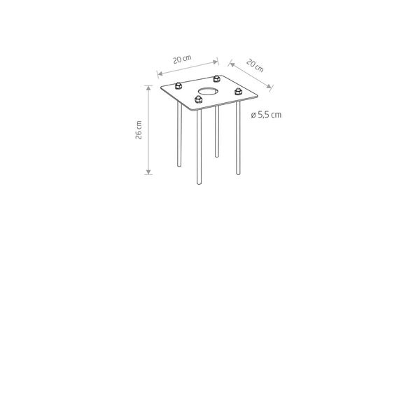 Podstawa montażowa do słupków latarni PATHWAY FOUNDATION KIT 8795