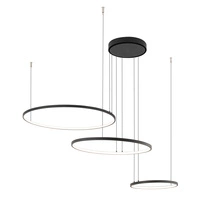 Lampa wisząca CIRCOLO LED szer. 125cm 45W barwa ciepła 3000K | czarny  10817