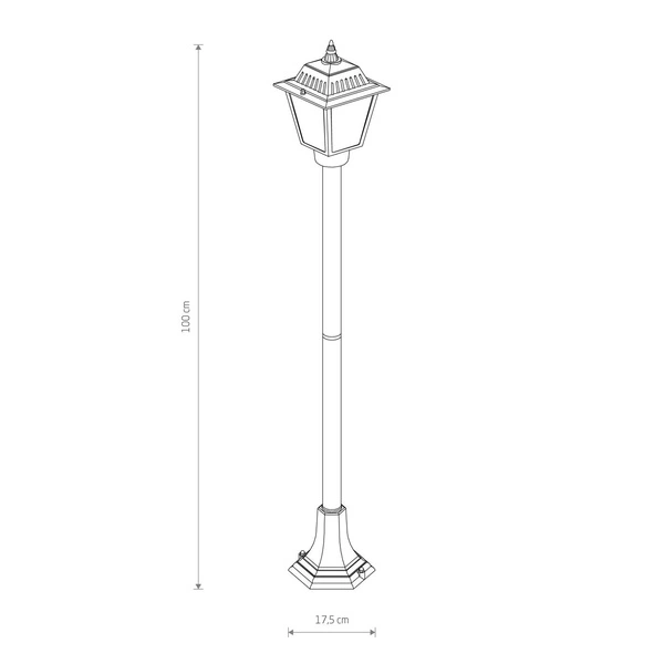 Lampa stojąca ANA 100cm E27 IP44 | czarny 10501
