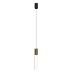 Lampa wisząca cylinder SOLID BRASS L nad wyspę | mosiądz