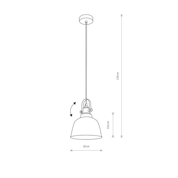 Lampa vintage AMALFI SMOKED I śr 20cm 9152