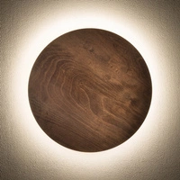 Kinkiet RING TIMBER LED L śr. 35cm 13W barwa biała ciepła 3000K | ciemne drewno 11291