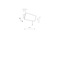 Kinkiet OSLO 31cm drewno E14 9700