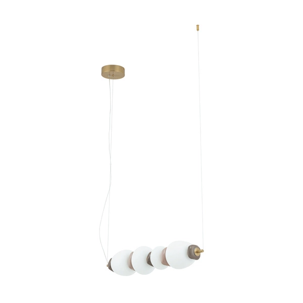 Lampa wisząca CERAMIC HORIZONTAL LED 22W 3000K 1750lm wys.129cm szer.17cm dług.71cm | Szary-Brąz 11700