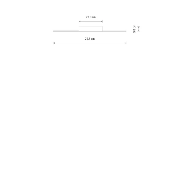 Lampa sufitowa GIAVELLOTTO LED S 18W 3000K 1400lm dług.75.5cm | Czarny 11886