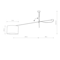 Asymetryczna lampa na wysięgniku VIPER BLACK 6641