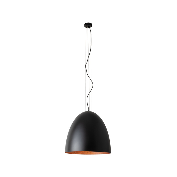 Lampa wisząca EGG XL BLACK/COPPER śr. 55 cm 5xE27 | czarny /miedziany