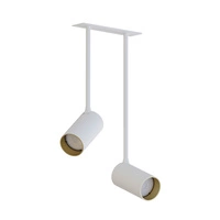 Lampa podtynkowa reflektor MONO SURFACE LONG II dł. 31cm 2xGU10 | biały/złoty 7678