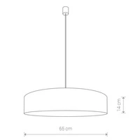 Lampa wisząca z abażurem TURDA IV szary/srebrny śr. 65cm 8947