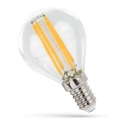 Żarówka filament LED kulka G45 E14 230V 4W COG CLEAR neutralna 4000K