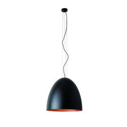 Lampa wisząca EGG XL BLACK/COPPER śr. 55 cm 5xE27 | czarny /miedziany