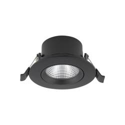 Lampa podtynkowa EGINA LED szer. 11cm 10W barwa ciepła 3000K | czarny