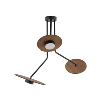 Lampa sufitowa DISK III szer. 72cm 3xGX53 | czarny/brązowy 7644