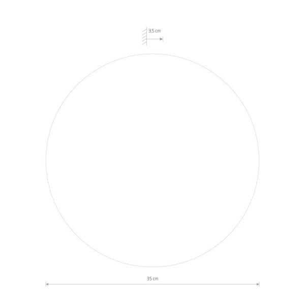 Kinkiet RING LED L 35cm 15W barwa ciepła 3000K | złoty 10282
