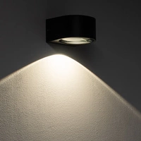 Kinkiet NEL LED I wys.6cm szer.9.5cm 5W 3000K 500lm IP54 | Czarny
