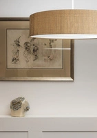 Lampa wisząca z abażurem TURDA III złoty śr. 65cm 8950