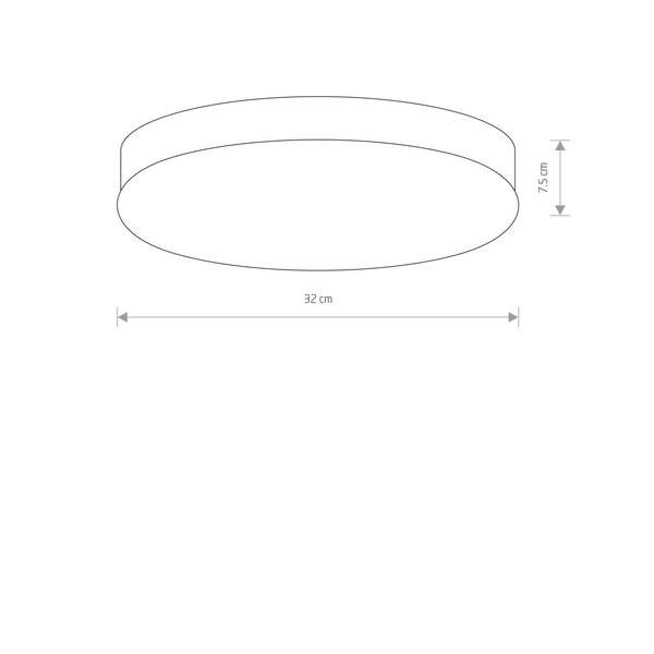 Plafon KASAI CHROME śr. 32cm 9490