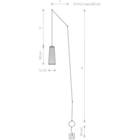 Kinkiet sklejka DOVER I czarny 9264