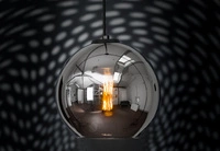 Lampa wisząca zwis kula POLARIS I chrom śr. 25cm 9056