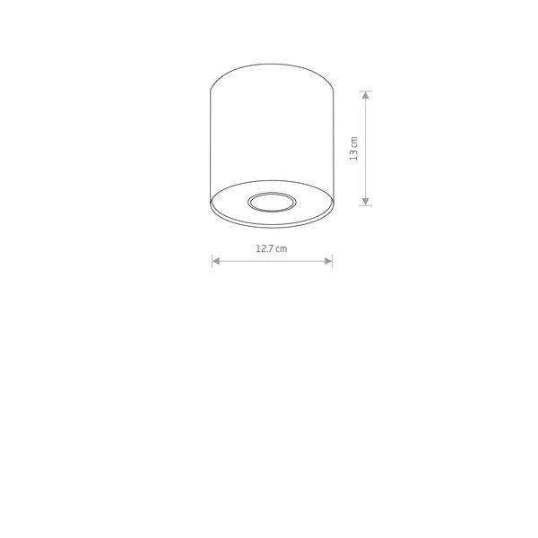 Spot sufitowy tuba POINT M wys. 13 cm GU10 | czarny 7602