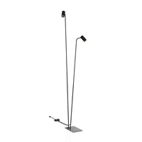 Lampa podłogowa podwójna MONO 120cm 2xGU10 | czarny/złoty 7718