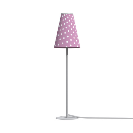 Lampa stojąca TRIFLE 44cm G9 | róźowy/biały