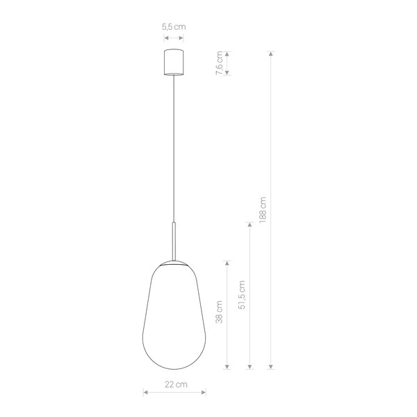 Lampa wisząca PEAR M w nowoczesnym stylu 8672
