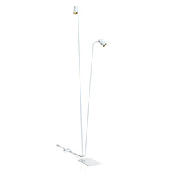 Lampa podłogowa podwójna MONO 120cm 2xGU10 | biały/złoty