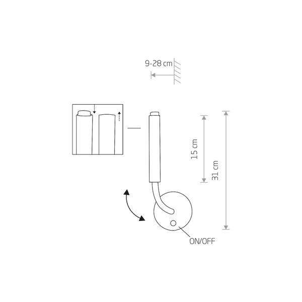 Kinkiet nowoczesny rurki STALACTITE BLACK I CZARNY 8351