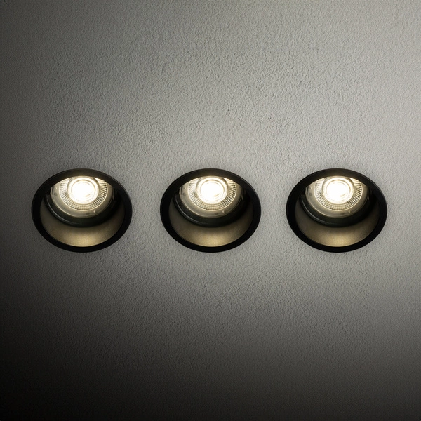 Oprawy podtynkowe CUP 3 PC SET śr. 7cm 3xGU10 | czarny 10794