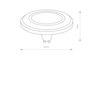 Żarówka LED GU10 ES111 9W 120st czarna CIEPŁA 9342