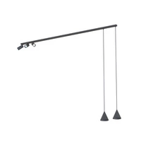 Lampa wisząca FOURTY V wys.130cm dług.150cm GU10+miniGU10 | Czarny 11448