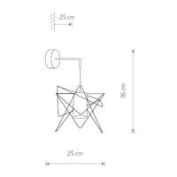 Kinkiet GSTAR śr. 25cm GU10 | czarny 7796