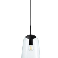 Lampa wisząca PEAR L 59cm E27 | czarny/transparentny 7797