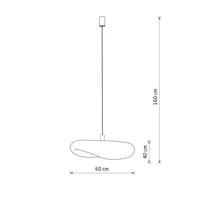 Lampa wisząca HAVANA M szer. 60cm E27 | naturalne drewno 11396
