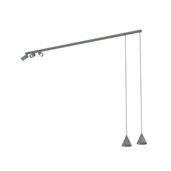  Lampa wisząca FOURTY V wys.130cm dług.150cm 3xGU10R35 2xGU10R50 | Umbra gray 11472