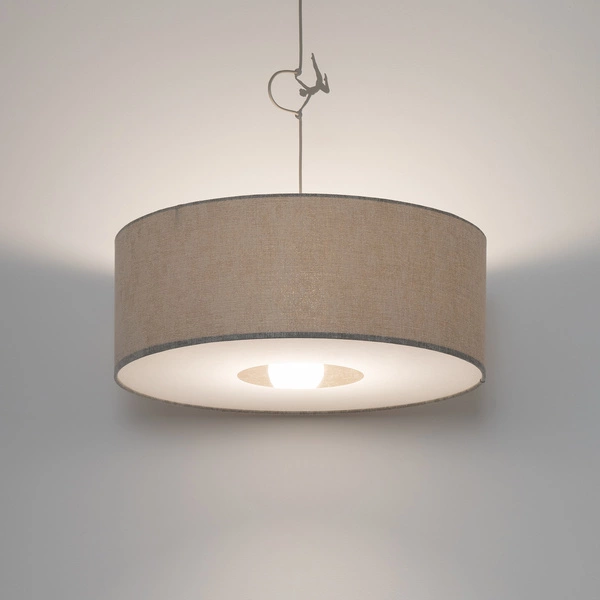 Lampa wisząca CEDRO M E27 wys.130cm szer.50cm | Beż 11665