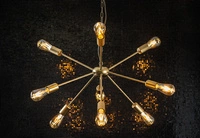 Lampa wisząca industrialna zwis ROD IX złoty śr. 77cm 9130