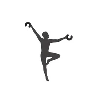 Dekoracyjny uchwyt ACROBAT umożliwiający regulację przewodu wys.11 szer.10cm | Umbra gray 11797