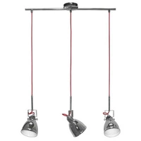 Lampa nad wyspę chrom AXE III czerwone 5445